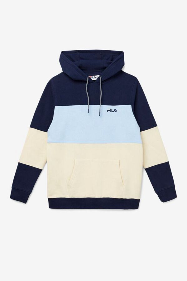 Fila Bryan Men's Hoodies - Navy/Light Blue,NZ 182-75843